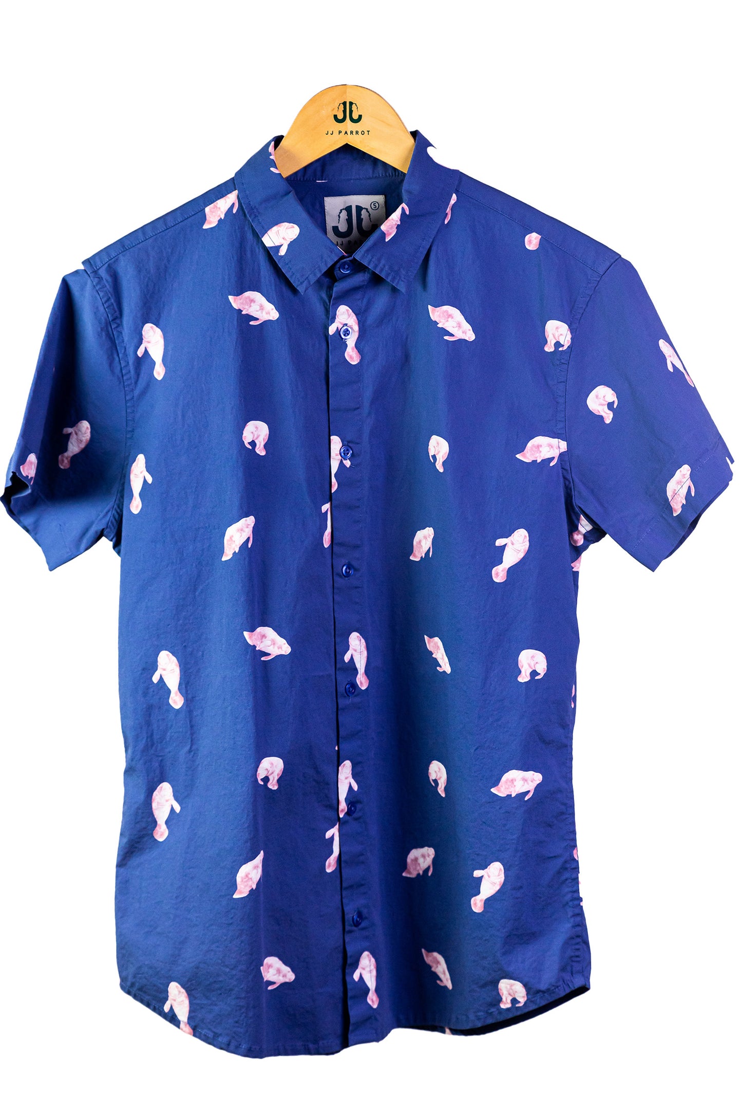
                  
                    "Are those Manatees?" Blue Short Sleeve Button Down
                  
                