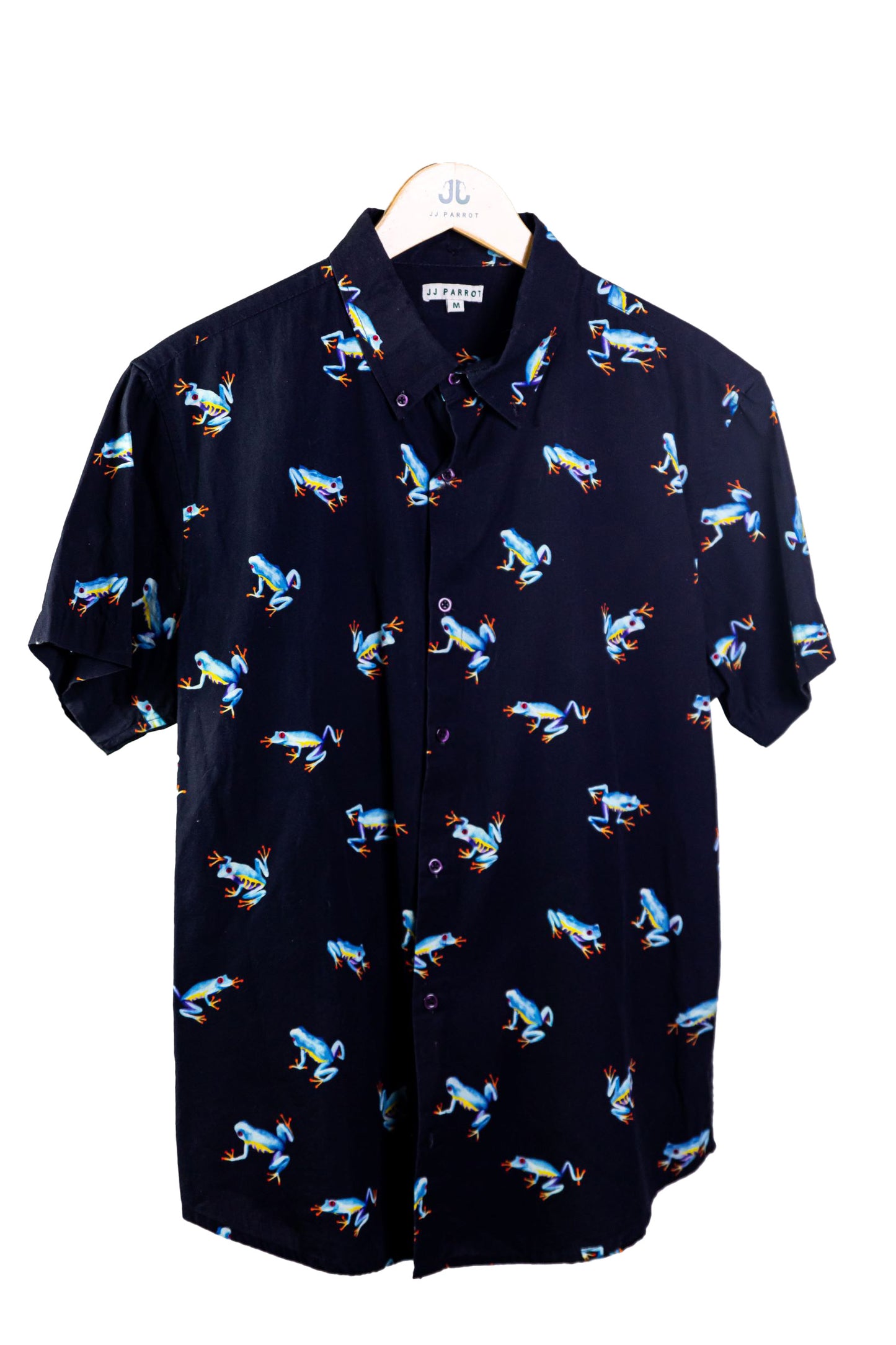 
                  
                    "Leap Frog" Blue Short Sleeve Button Down
                  
                