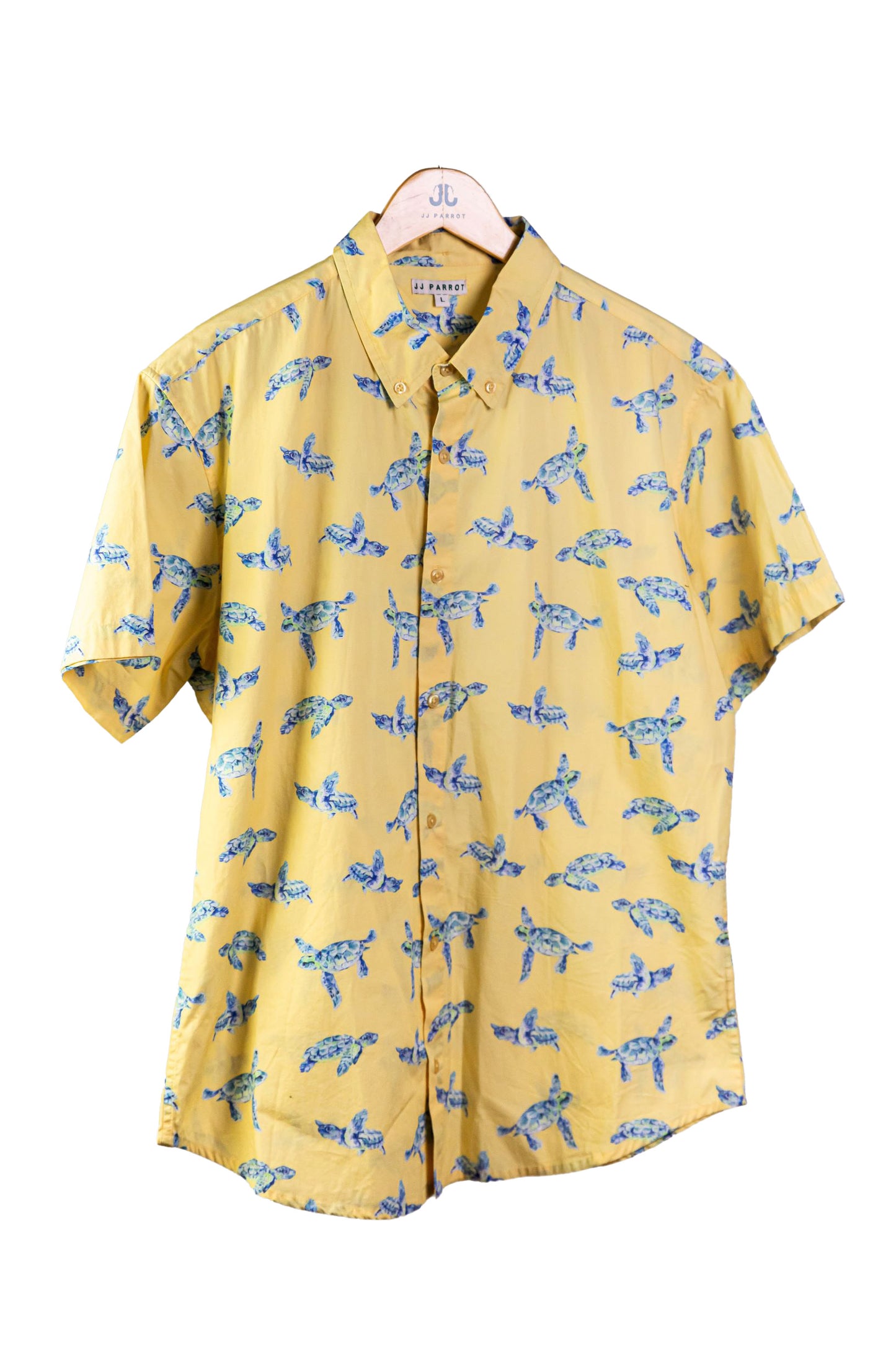 
                  
                    "I Like Turtles" Yellow Short Sleeve Button Down
                  
                