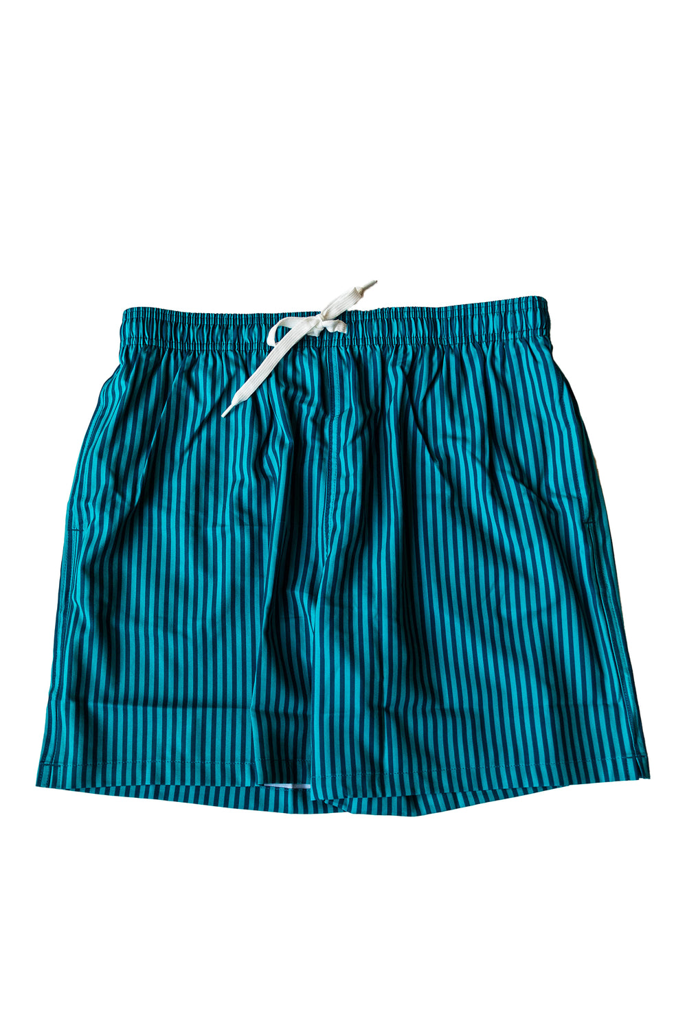 Navy and Turquoise Striped Bathing Suit