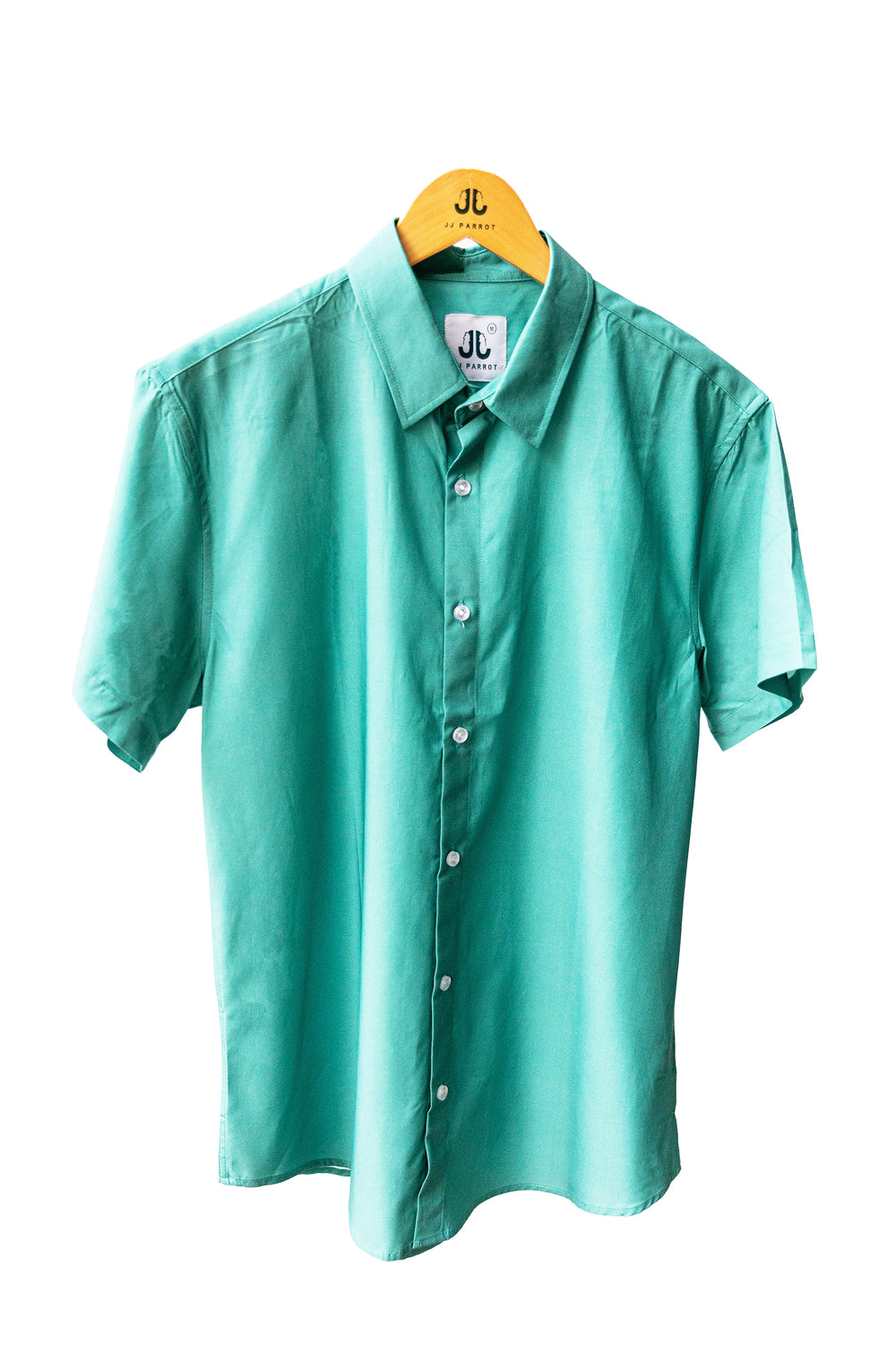 Solid Teal Short Sleeve Button Down