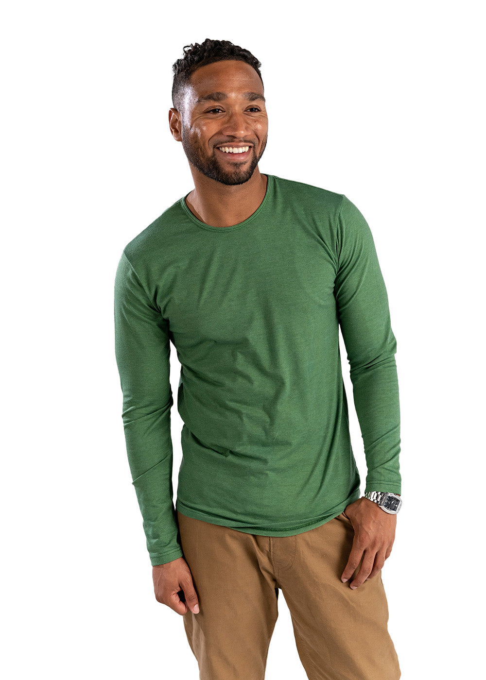 Olive Green Long Sleeve Crew